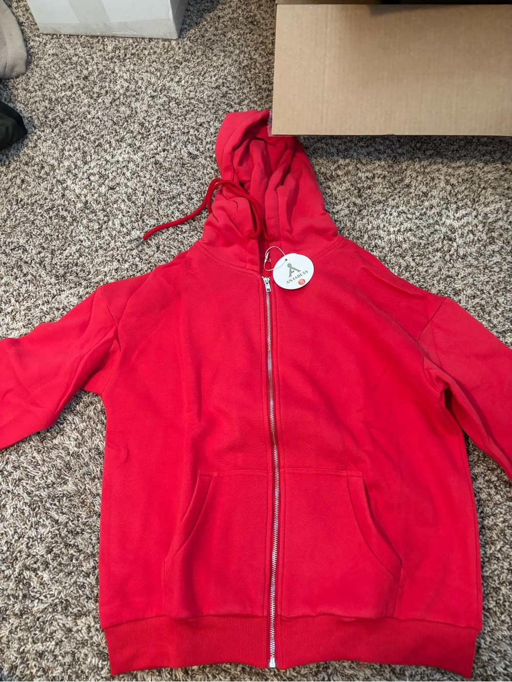 Red sweatshirt jacket